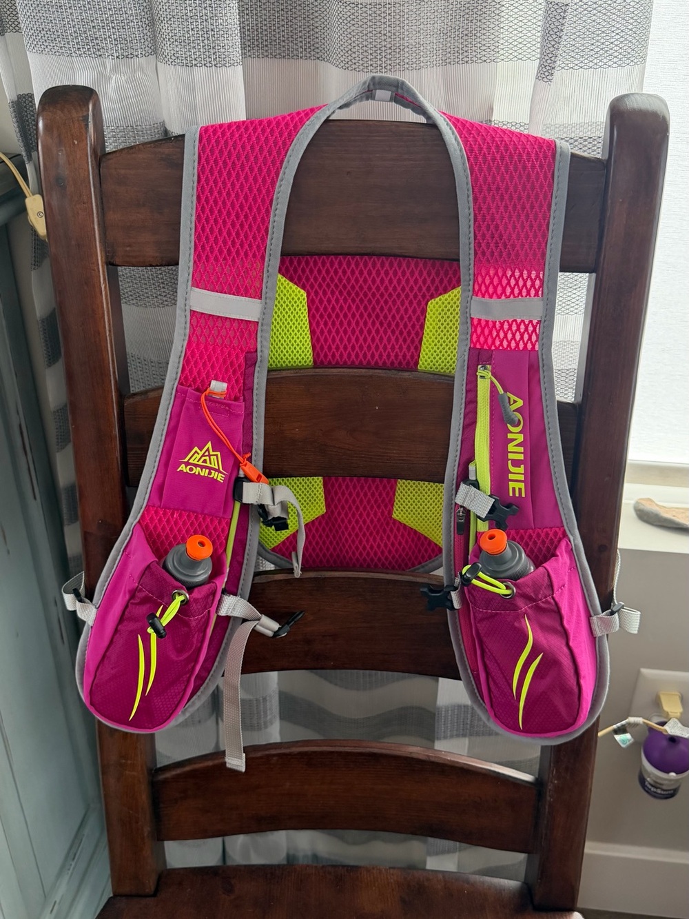 Pink Hydration Vest with Bottle Pockets